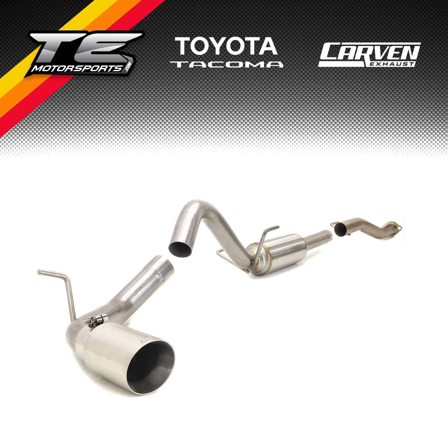 Carven 2016-2021 Toyota Tacoma Cat-Back Polished Stainless 4.0” Single Tip