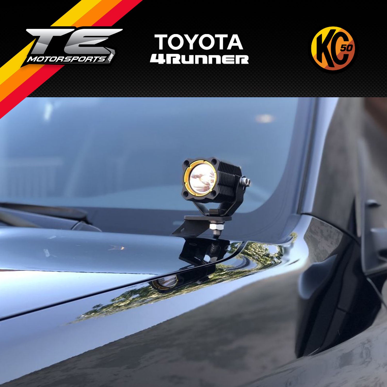 KC HiLiTES KC FLEX™ LED - Pillar / Ditch Mount - 2-Light System - 10W Spot Beam - for 10-20 Toyota 4Runner