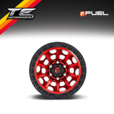 Fuel Off Road Wheels COVERT Candy Red w/ Black Ring