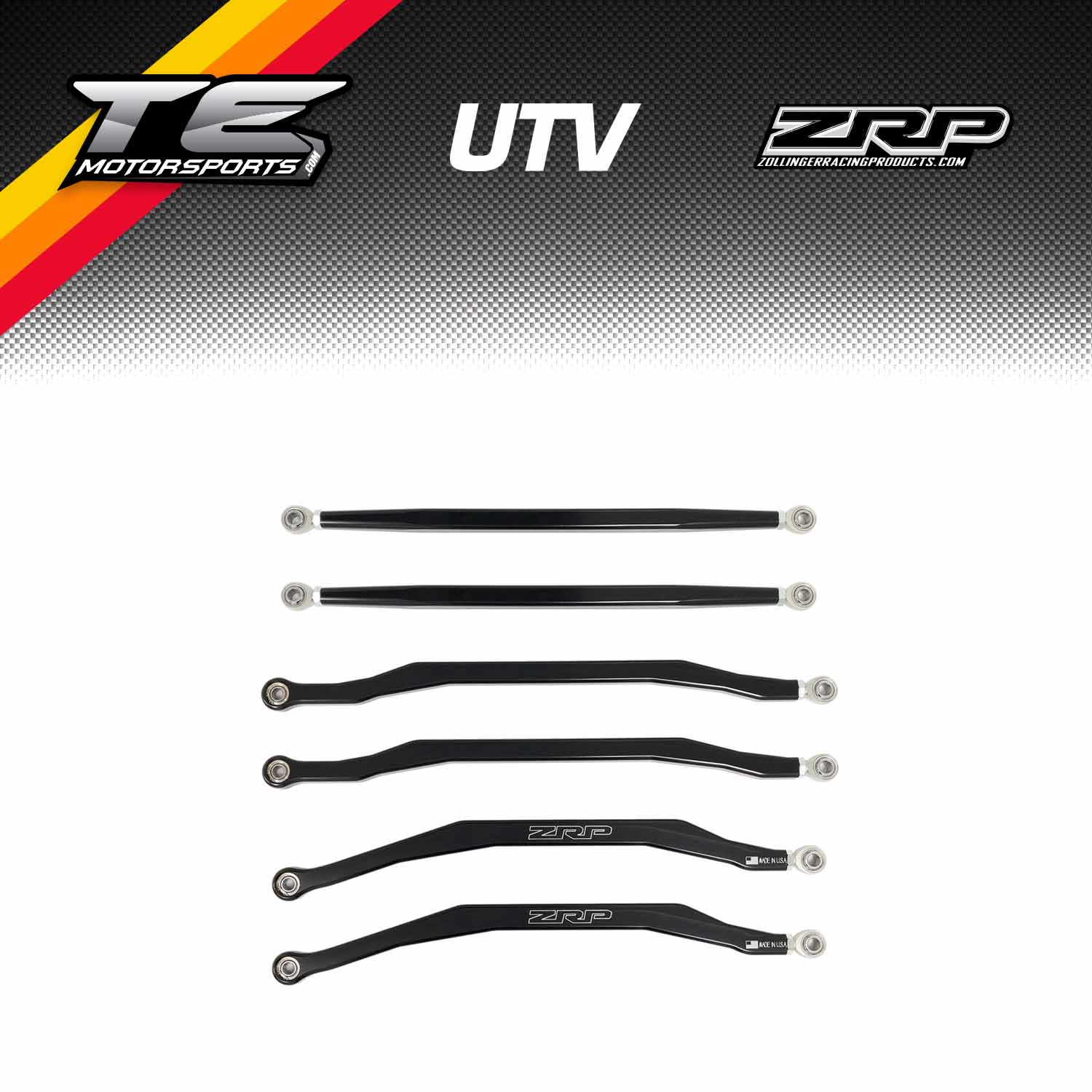 ZRP Racing Products Can-Am X3 High Clearance Billet Radius Rod Set (6) 64"